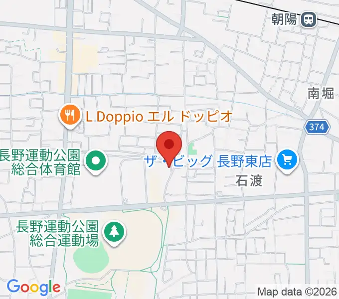 長野運動公園運動広場の地図
