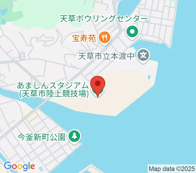 あましんスタジアムの地図