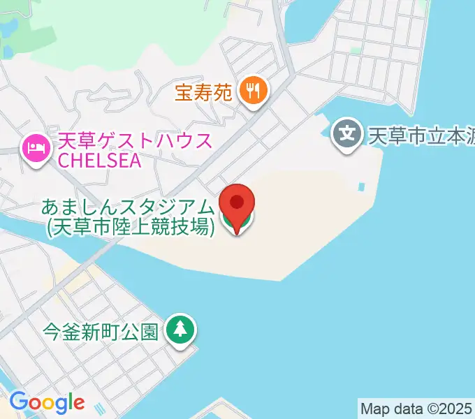 あましんスタジアムの地図