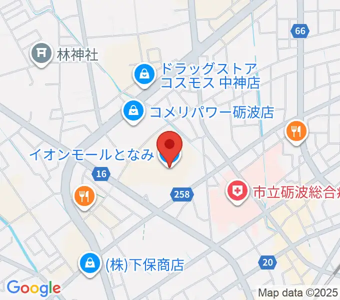 イオンシネマとなみの地図