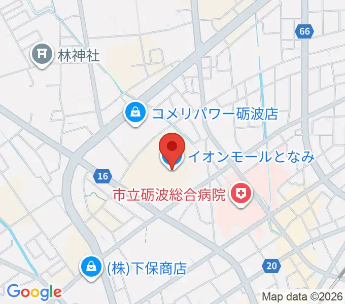 イオンシネマとなみの地図