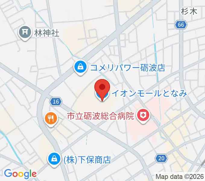 イオンシネマとなみの地図