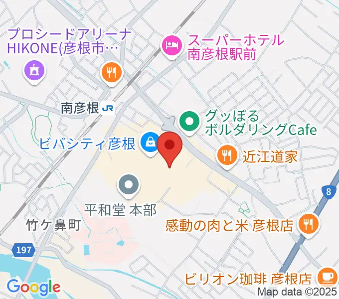 彦根ビバシティシネマの地図