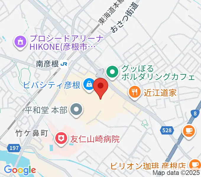 彦根ビバシティシネマの地図