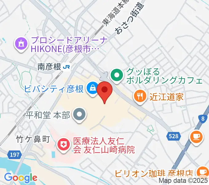彦根ビバシティシネマの地図