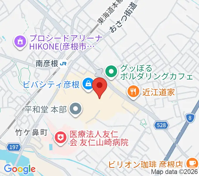 彦根ビバシティシネマの地図