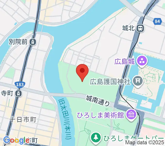 エディオンピースウイング広島の地図