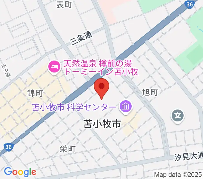 苫小牧市民文化ホールの地図