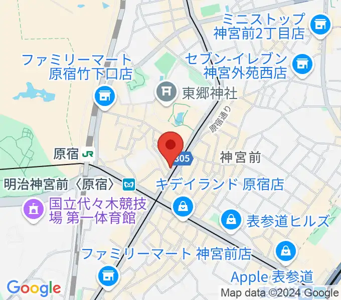 FENDER FLAGSHIP TOKYOの地図