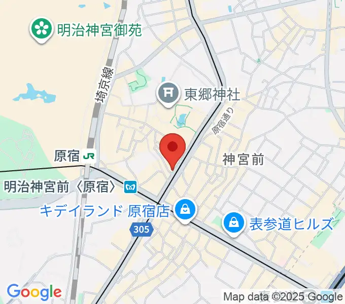 FENDER FLAGSHIP TOKYOの地図