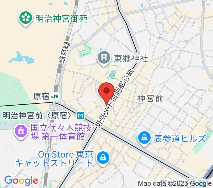 FENDER FLAGSHIP TOKYOの地図