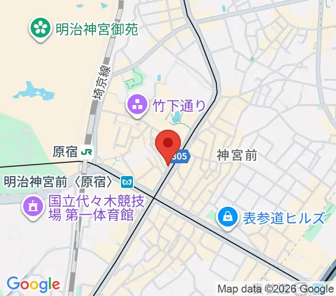 FENDER FLAGSHIP TOKYOの地図