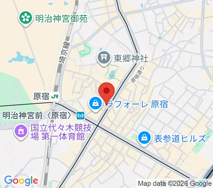 FENDER FLAGSHIP TOKYOの地図