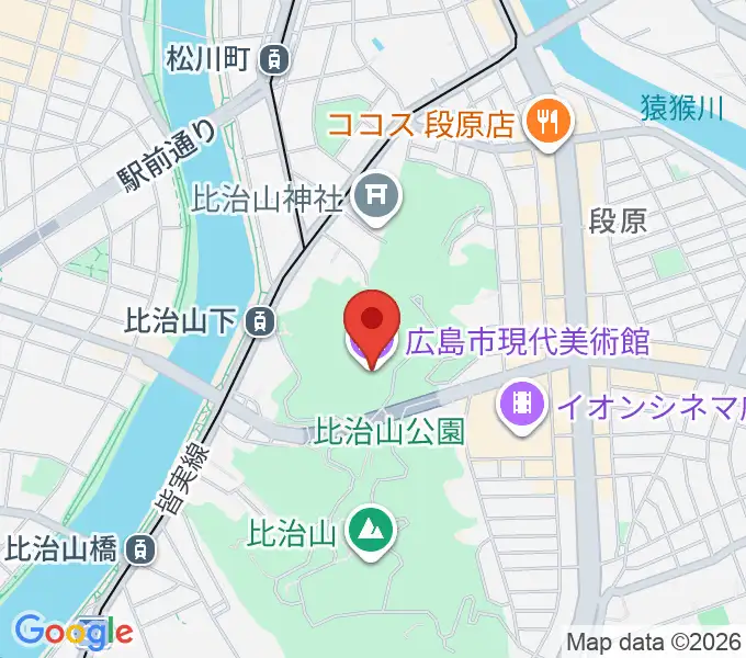 広島市現代美術館の地図