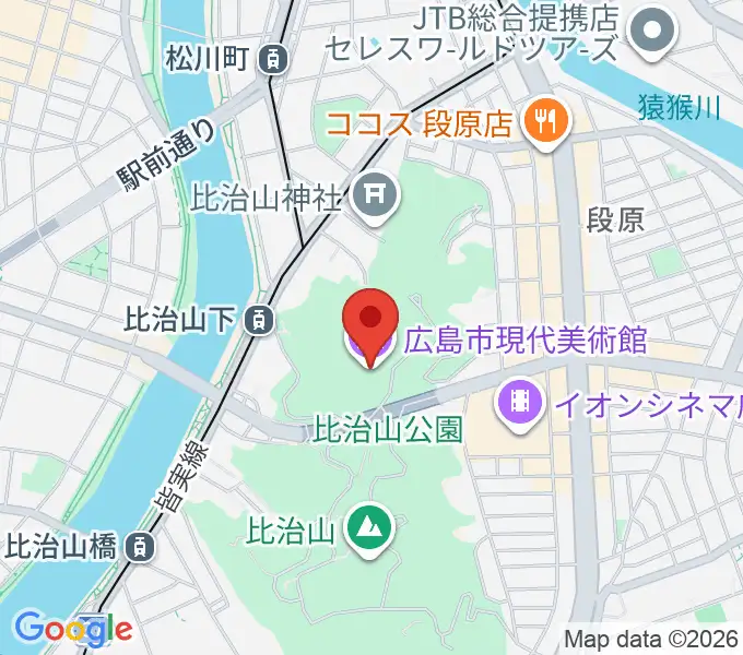 広島市現代美術館の地図