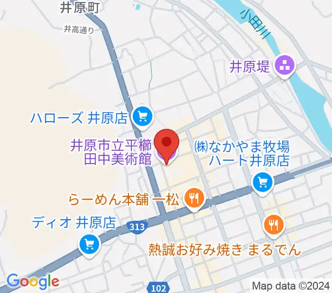 井原市立平櫛田中美術館の地図