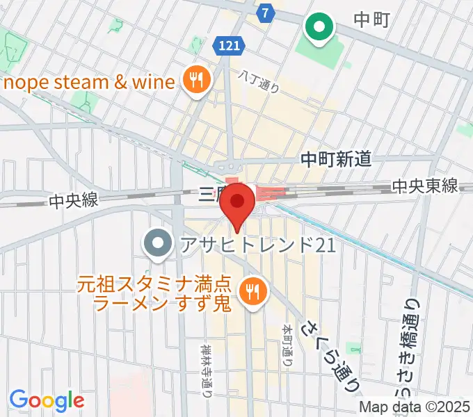 三鷹市美術ギャラリーの地図