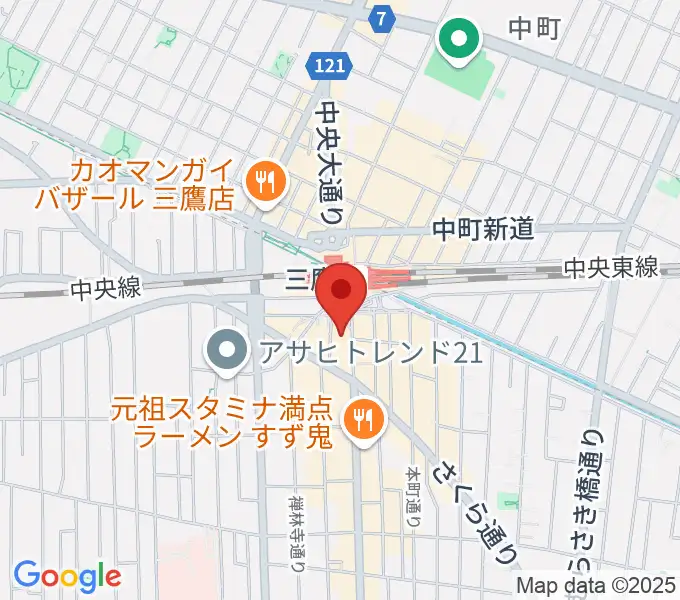 三鷹市美術ギャラリーの地図
