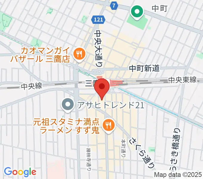 三鷹市美術ギャラリーの地図