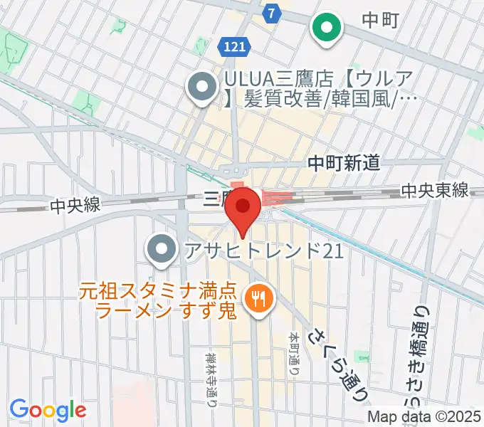 三鷹市美術ギャラリーの地図