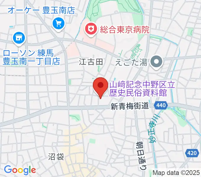 中野区立歴史民俗資料館の地図