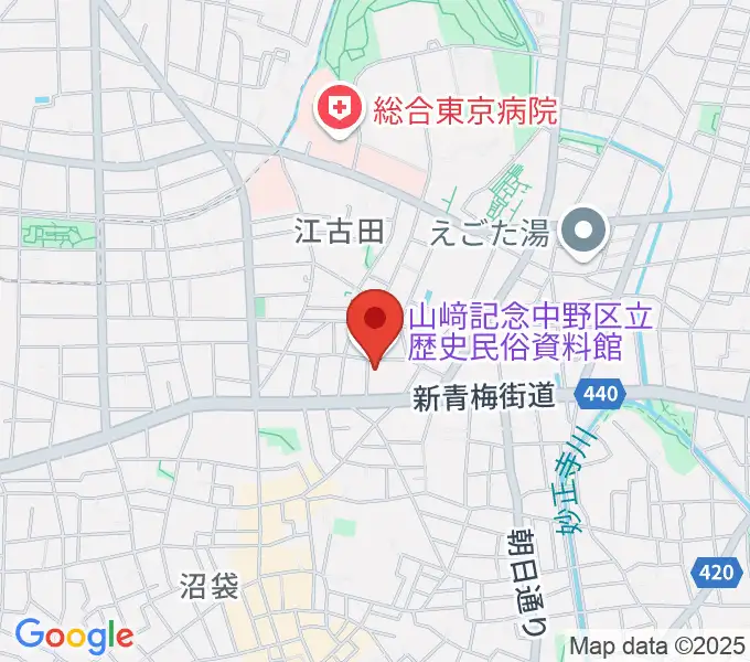 中野区立歴史民俗資料館の地図
