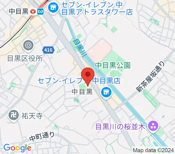 めぐろ歴史資料館の地図