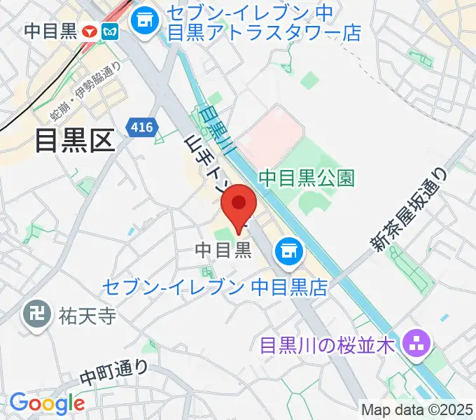 めぐろ歴史資料館の地図