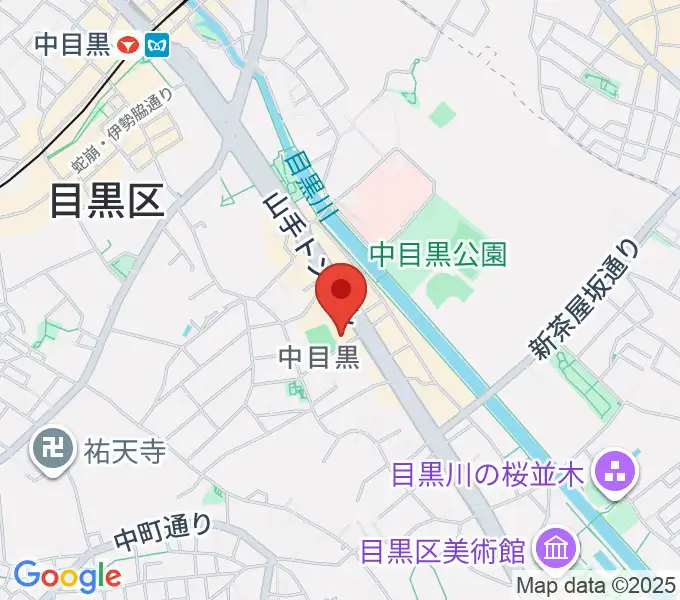 めぐろ歴史資料館の地図