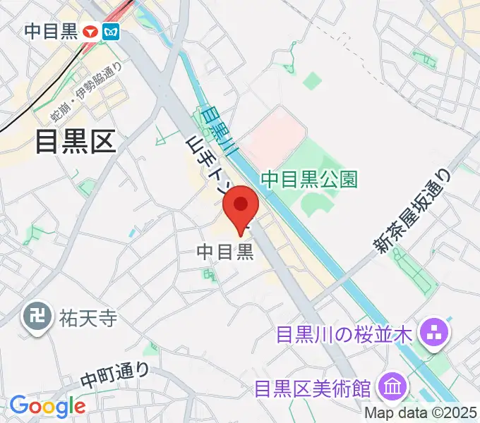 めぐろ歴史資料館の地図