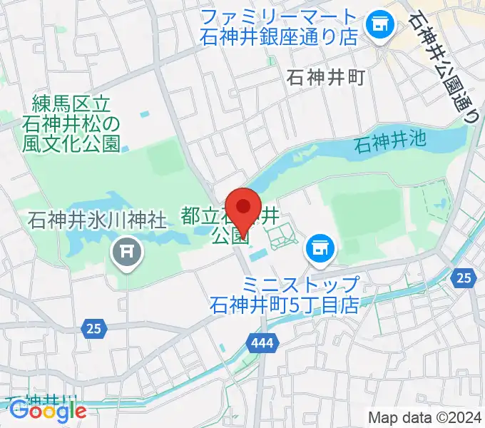 石神井公園ふるさと文化館の地図