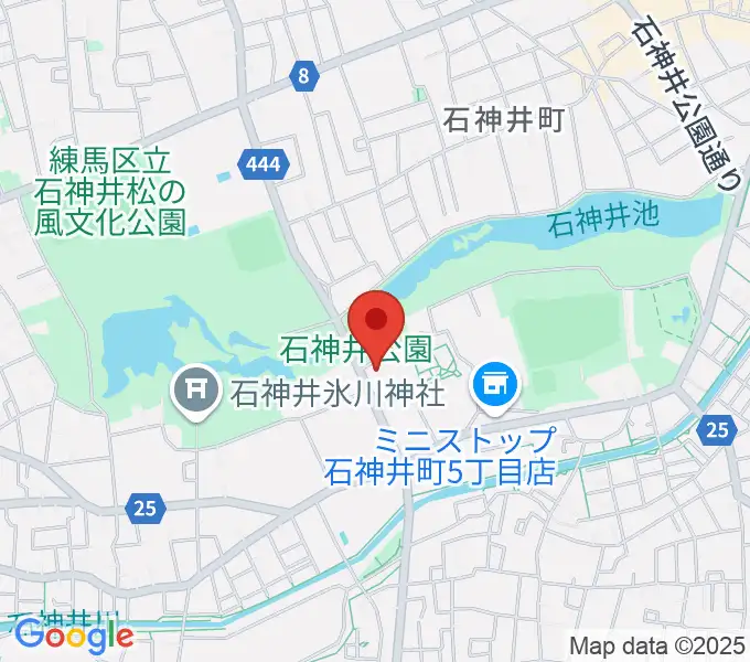 石神井公園ふるさと文化館の地図