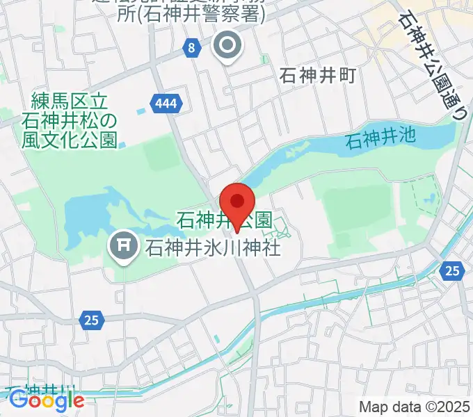 石神井公園ふるさと文化館の地図
