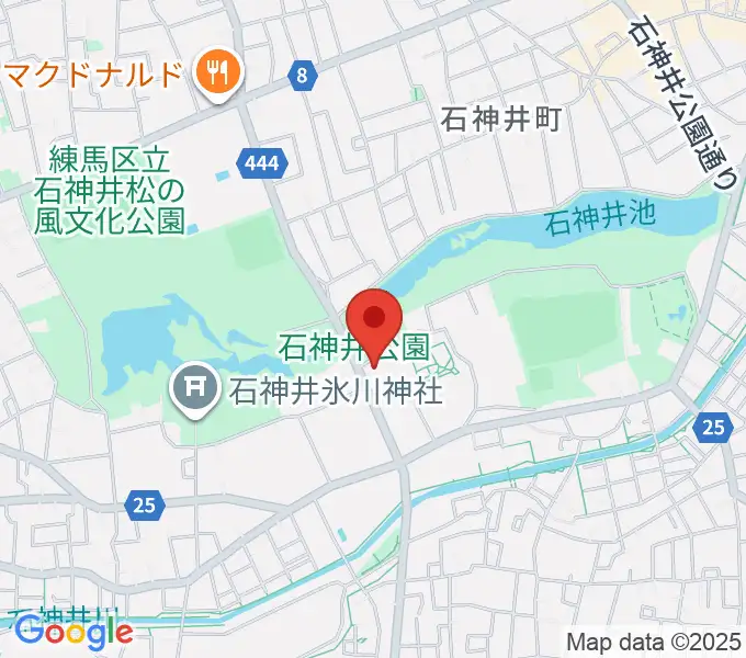 石神井公園ふるさと文化館の地図