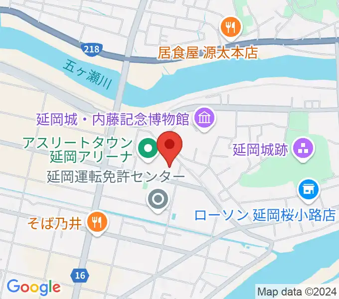 アスリートタウン延岡アリーナの地図