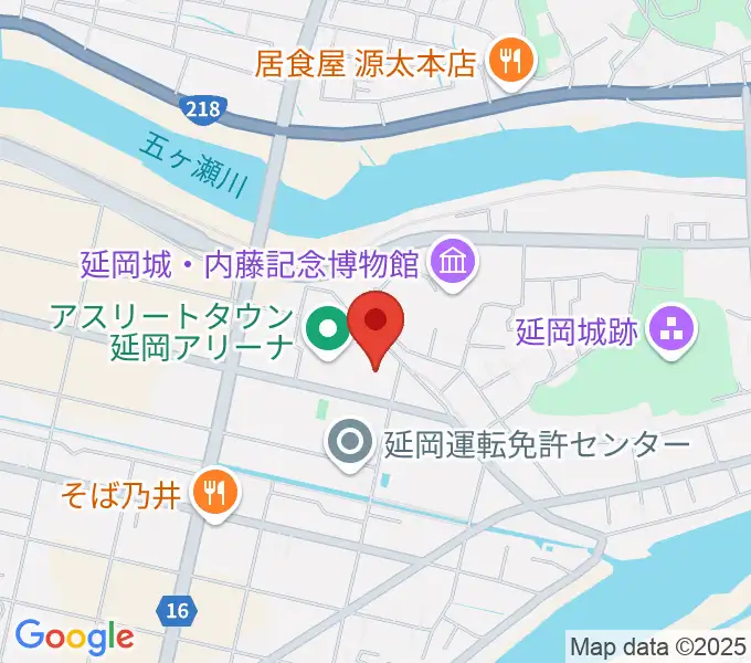 アスリートタウン延岡アリーナの地図