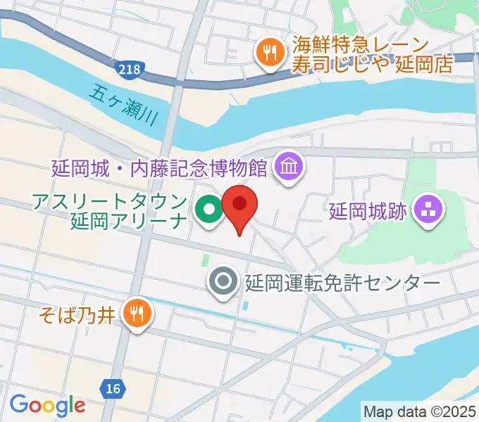 アスリートタウン延岡アリーナの地図