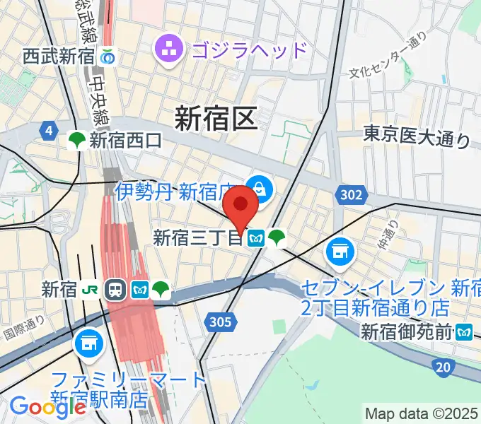 シアターマーキュリー新宿の地図