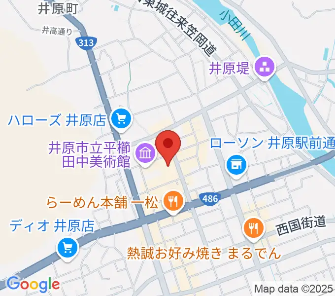 井原市民会館の地図