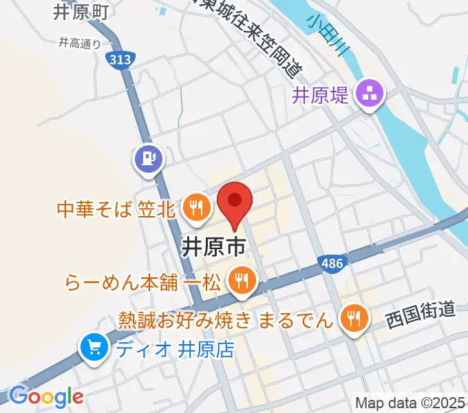 井原市民会館の地図