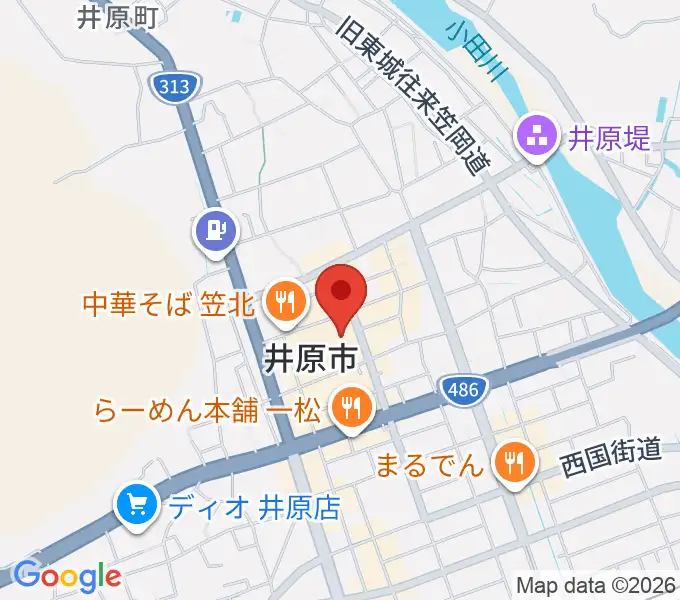 井原市民会館の地図