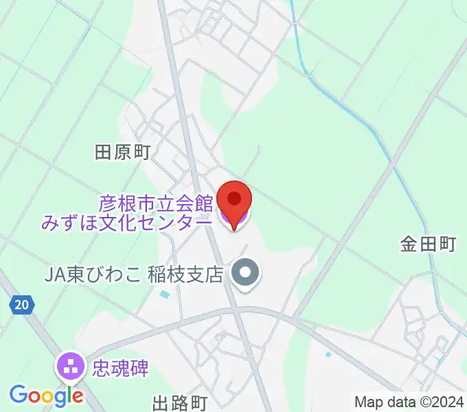 彦根市みずほ文化センターの地図