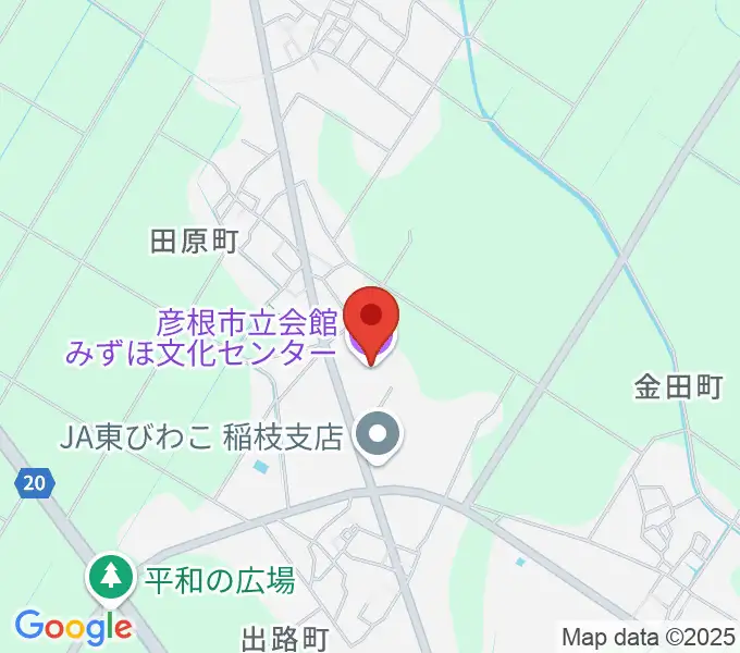 彦根市みずほ文化センターの地図