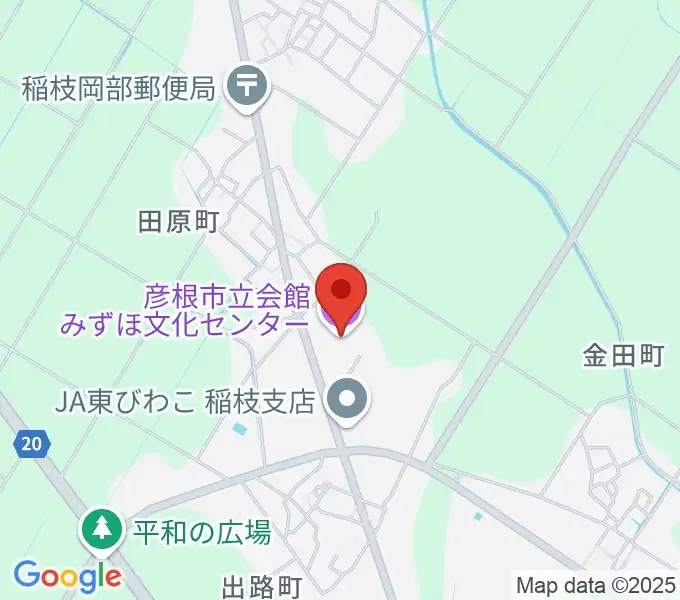 彦根市みずほ文化センターの地図