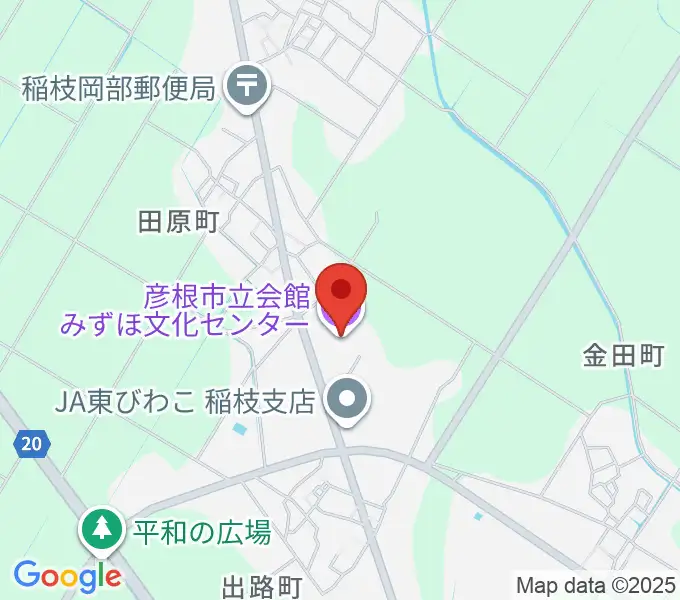 彦根市みずほ文化センターの地図