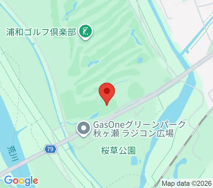 Gas Oneグリーンパーク秋ヶ瀬野球場の地図
