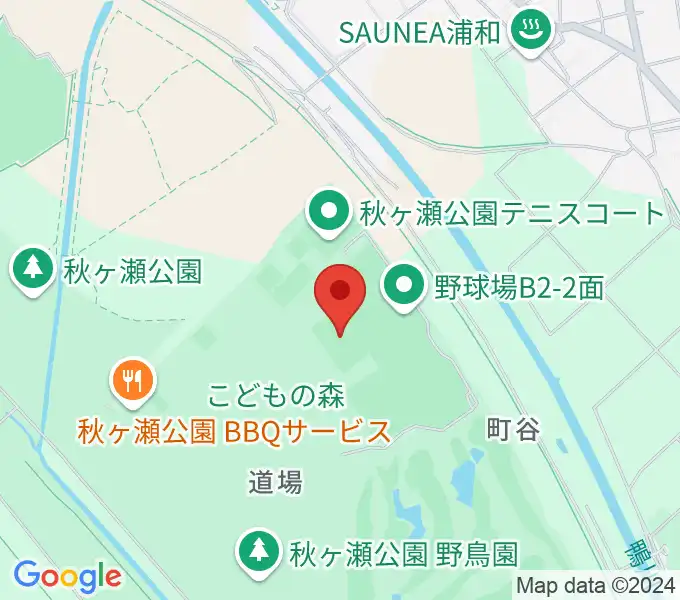 秋ヶ瀬公園サッカー場の地図