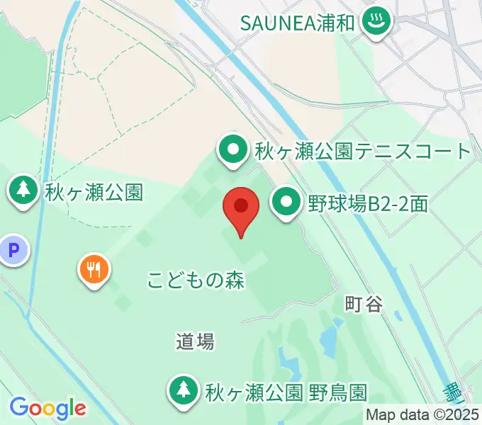秋ヶ瀬公園サッカー場の地図