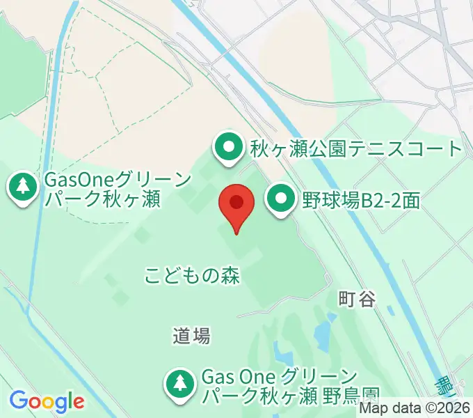 Gas Oneグリーンパーク秋ヶ瀬サッカー場の地図