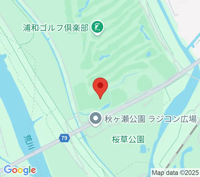 秋ヶ瀬公園ラグビー場の地図